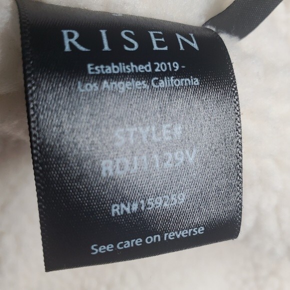 RISEN Black and White Buffalo Check Fleece Lined Trucker Vest Size S - Picture 5 of 6